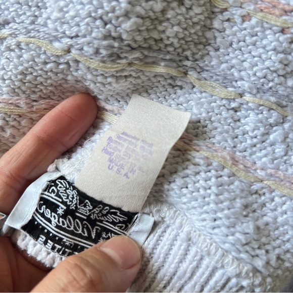 Vintage 90s The Villager Petites White Sweater Vest Women’s Cottagecore - Picture 7 of 7